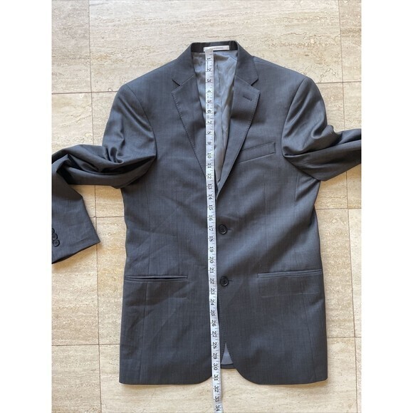 MURANO MENS GRAY 100%WOOL SINGLE Breast BLAZER SZ:36R Slim Fit - Picture 4 of 9
